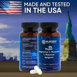Nurses Nutrition Magnesium Sleep Stack with a glass of water