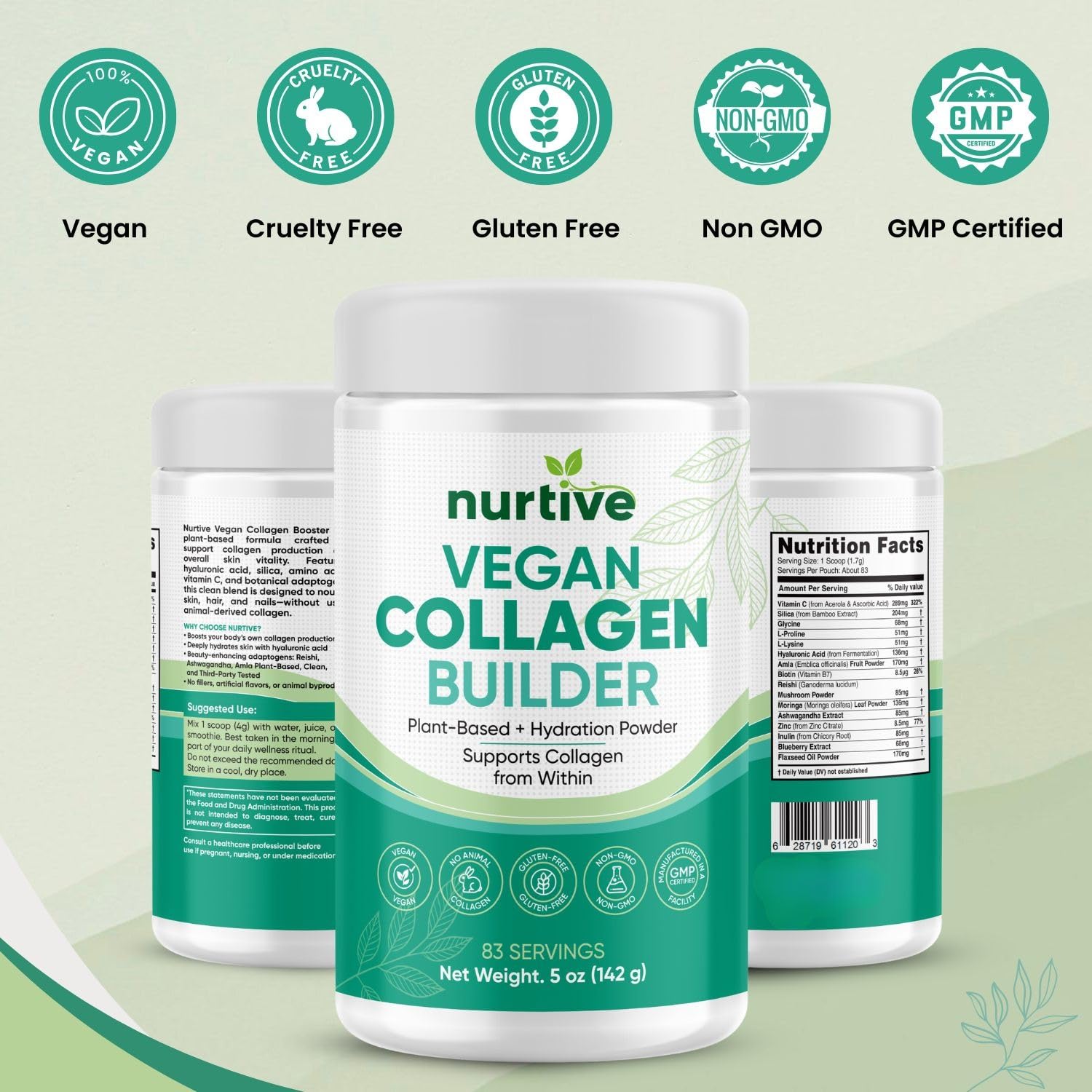 NURTIVE Collagen Builder Powder 191g nutritional information