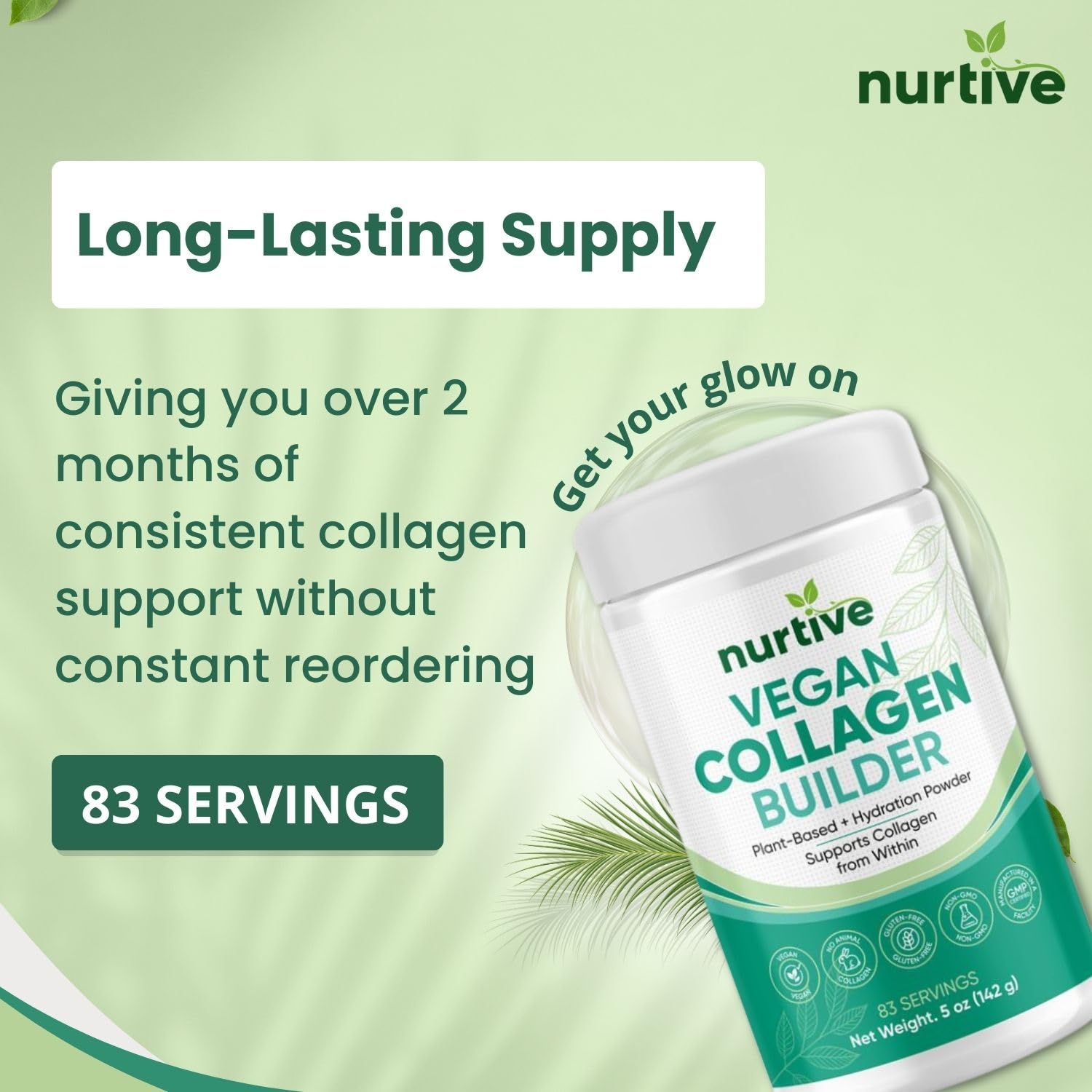 NURTIVE Collagen Builder Powder 191g side view