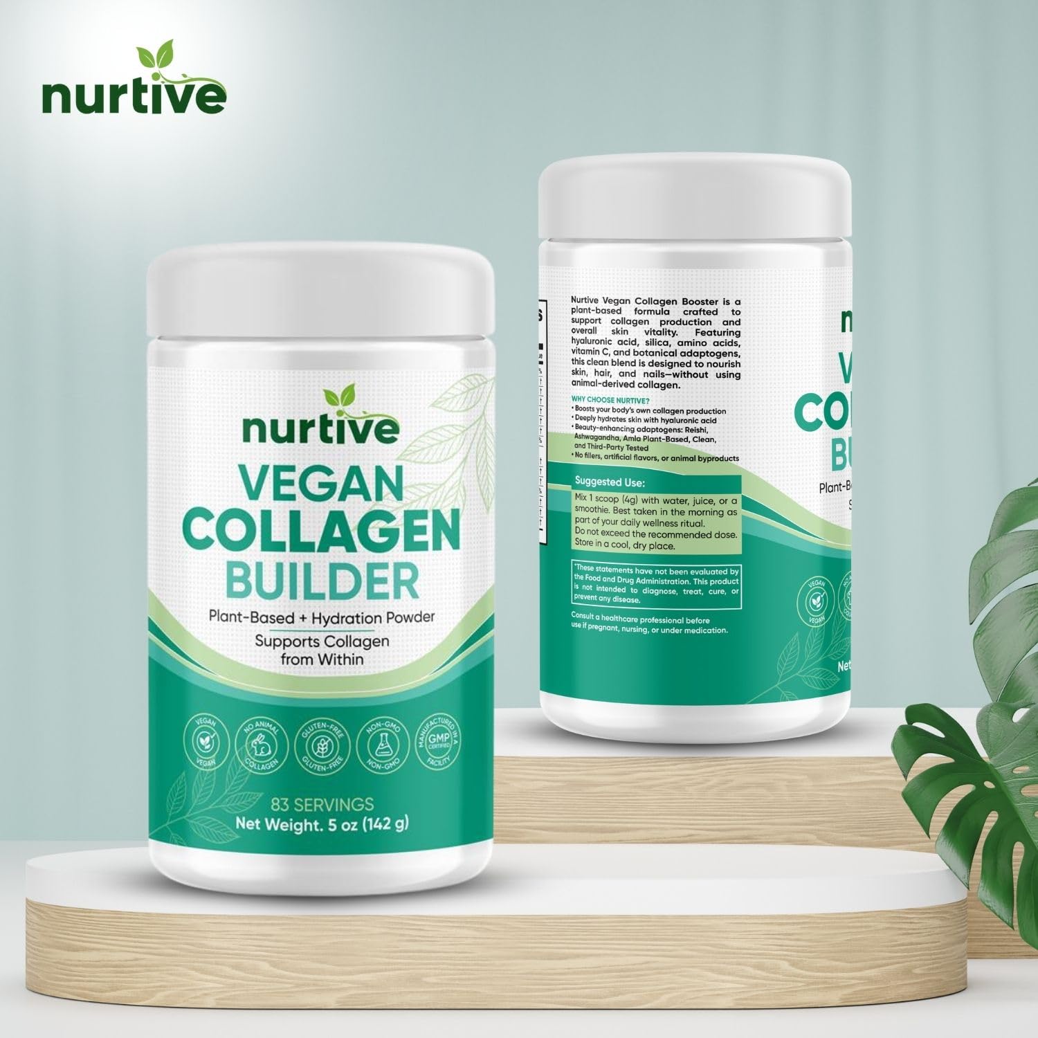 NURTIVE Collagen Builder Powder with ingredients
