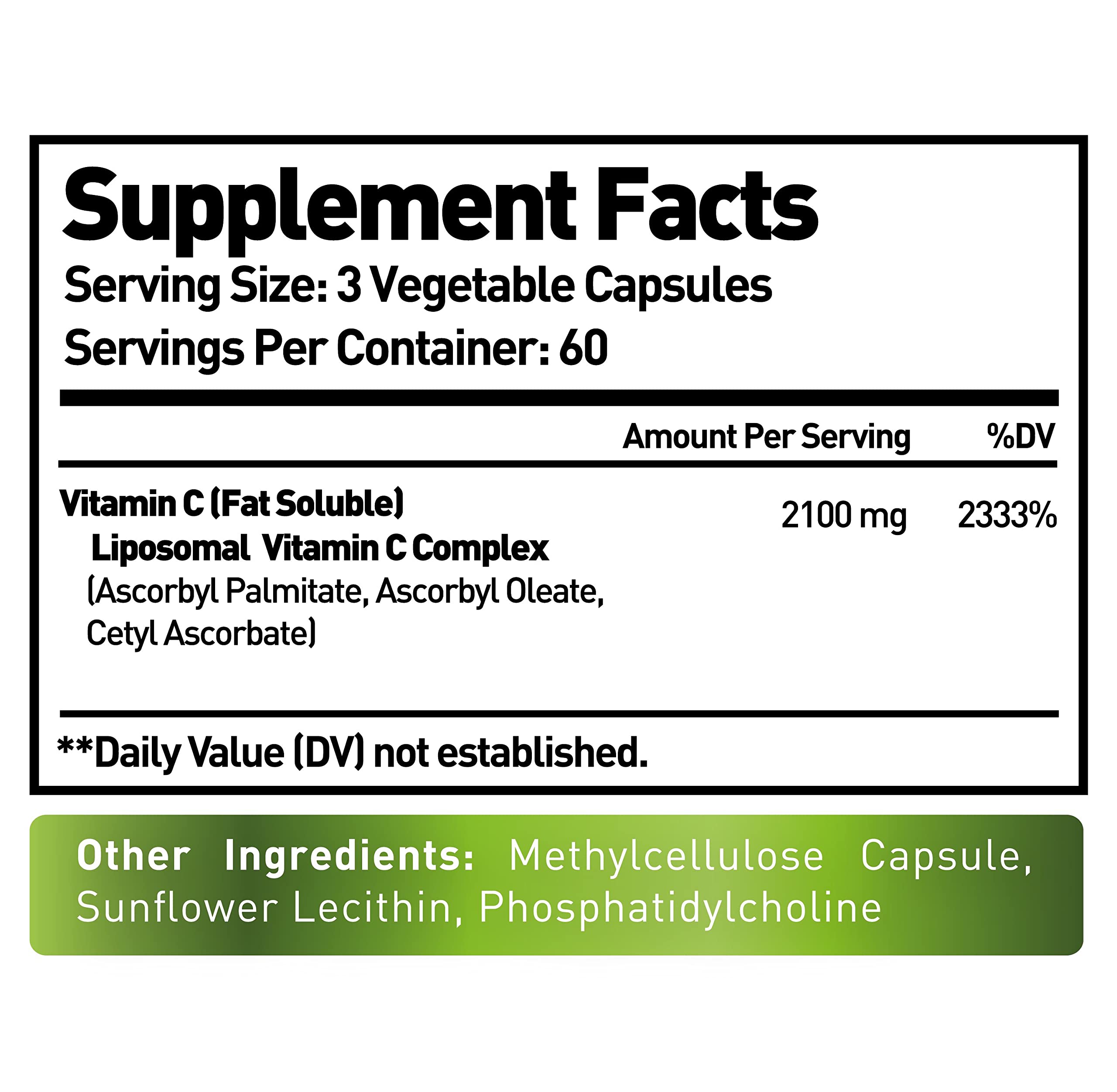 NURTURE ALLEY Liposomal Vitamin C 180 vegetable capsules