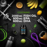 NURTURLY Enteric Coated Fish Oil Omega 3 2000mg Softgels in hand