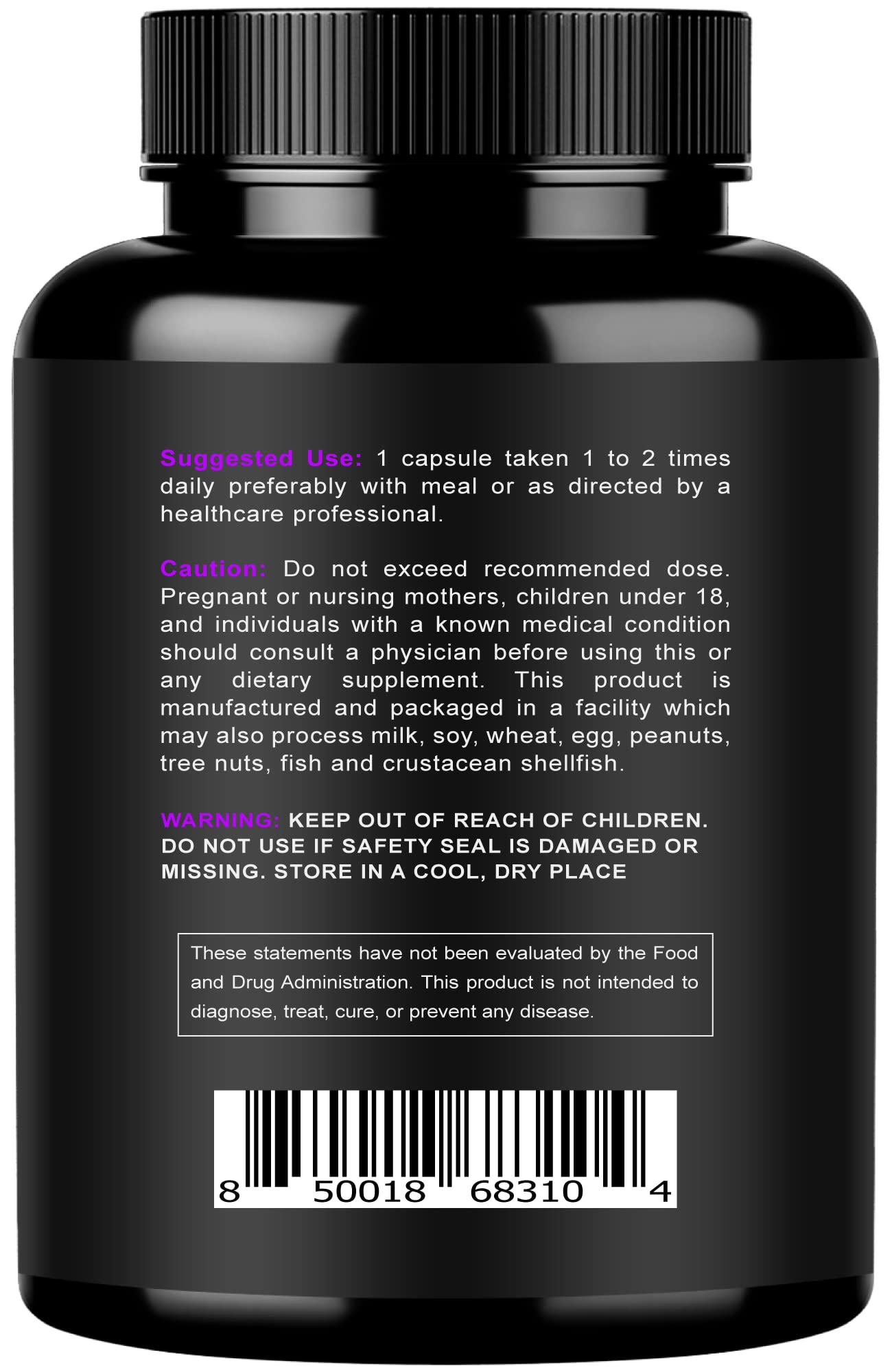 NURTURLY Magnesium Capsules bottle with 120 capsules