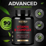 NURTURLY Super B Complex Vitamins on a wooden table