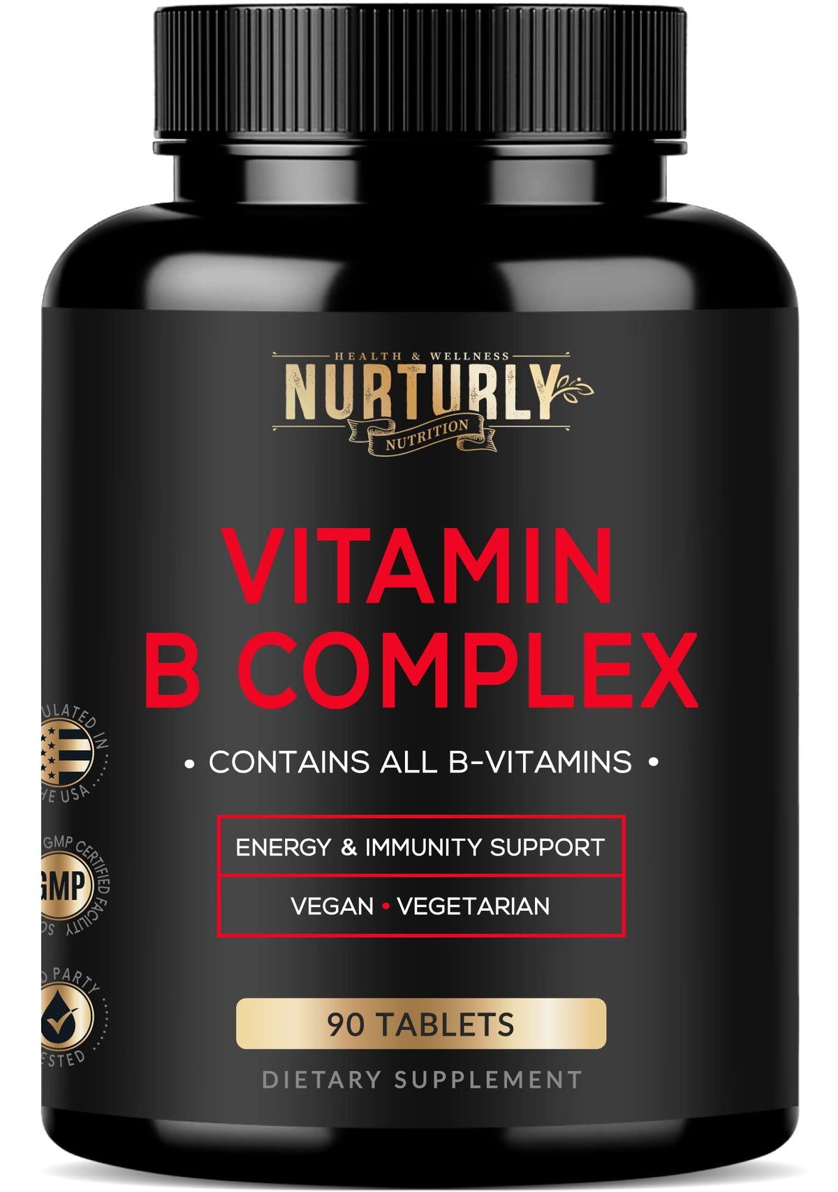 NURTURLY Super Vitamin B Complex 90g front view