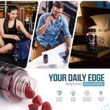 Nusalus Shilajit Plus Gummies on a wooden table