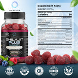 Nusalus Shilajit Plus Gummies with lifestyle background