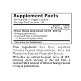 NusaPure African Mango 10:1 Extract Capsules on a wooden table