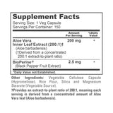 NusaPure Aloe Vera Gel Supplement capsules on a wooden surface
