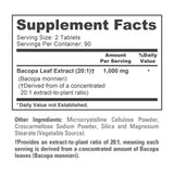 NusaPure Bacopa Leaf Monnieri Capsules 1000 mg bottle with lid open