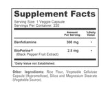 NusaPure Benfotiamine 300mg veggie caps on a wooden table
