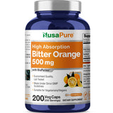 NusaPure Bitter Orange Capsules 500mg front view bottle