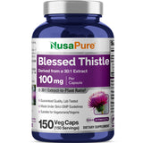 NusaPure Blessed Thistle Seed Extract 100mg bottle front view