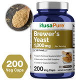 NusaPure Brewer's Yeast bottle with capsules spread around