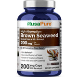NusaPure Brown Seaweed Extract Capsules bottle front view