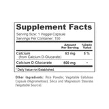 NusaPure Calcium D-Glucarate capsules on a wooden background