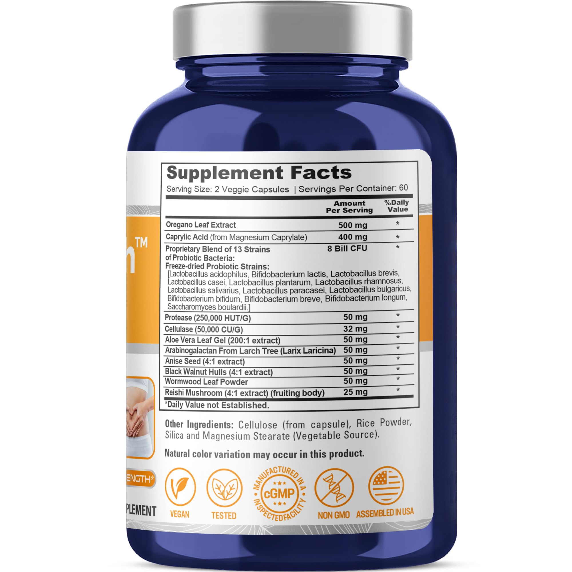 NusaPure CandiHealth Complex Capsules side view showing label