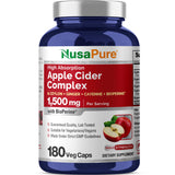 NusaPure Cayenne Pepper Capsules 180 count bottle front view