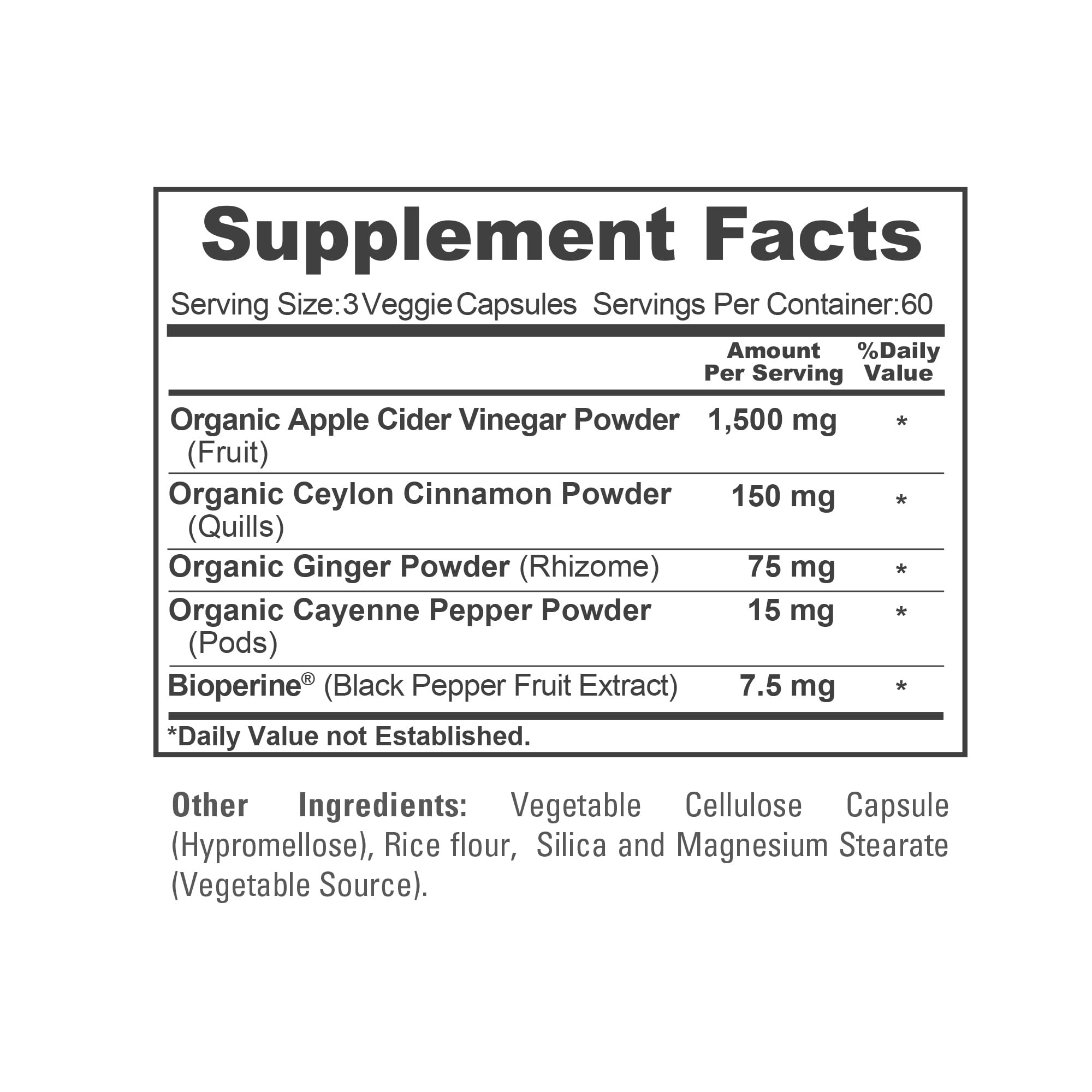 NusaPure Cayenne Pepper Capsules side view of bottle