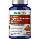 NusaPure Ceylon Cinnamon Capsules bottle front view