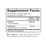 NusaPure Chitosan 1200mg supplement bottle back view