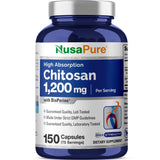 NusaPure Chitosan 1200mg supplement bottle front view