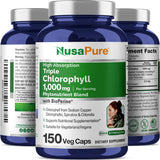 NusaPure Chlorophyll Supplement capsules in hand