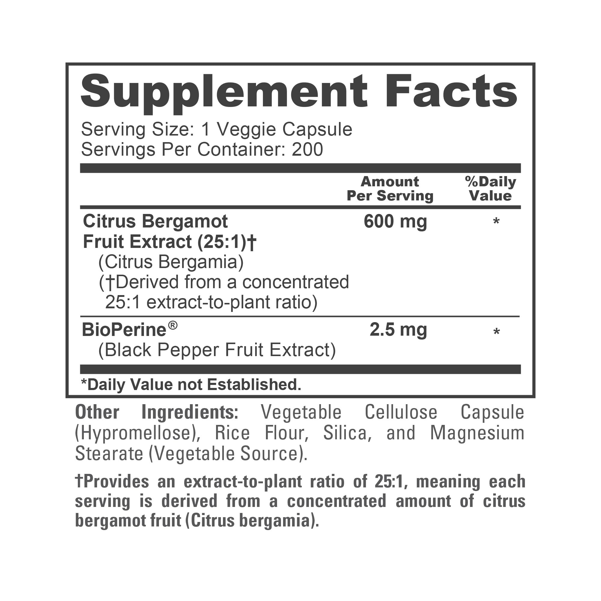 NusaPure Citrus Bergamot Capsules 600mg close-up of capsules