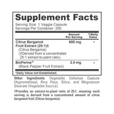 NusaPure Citrus Bergamot Capsules 600mg close-up of capsules