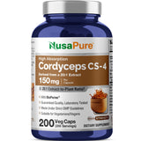 NusaPure Cordyceps CS-4 Capsules bottle front view