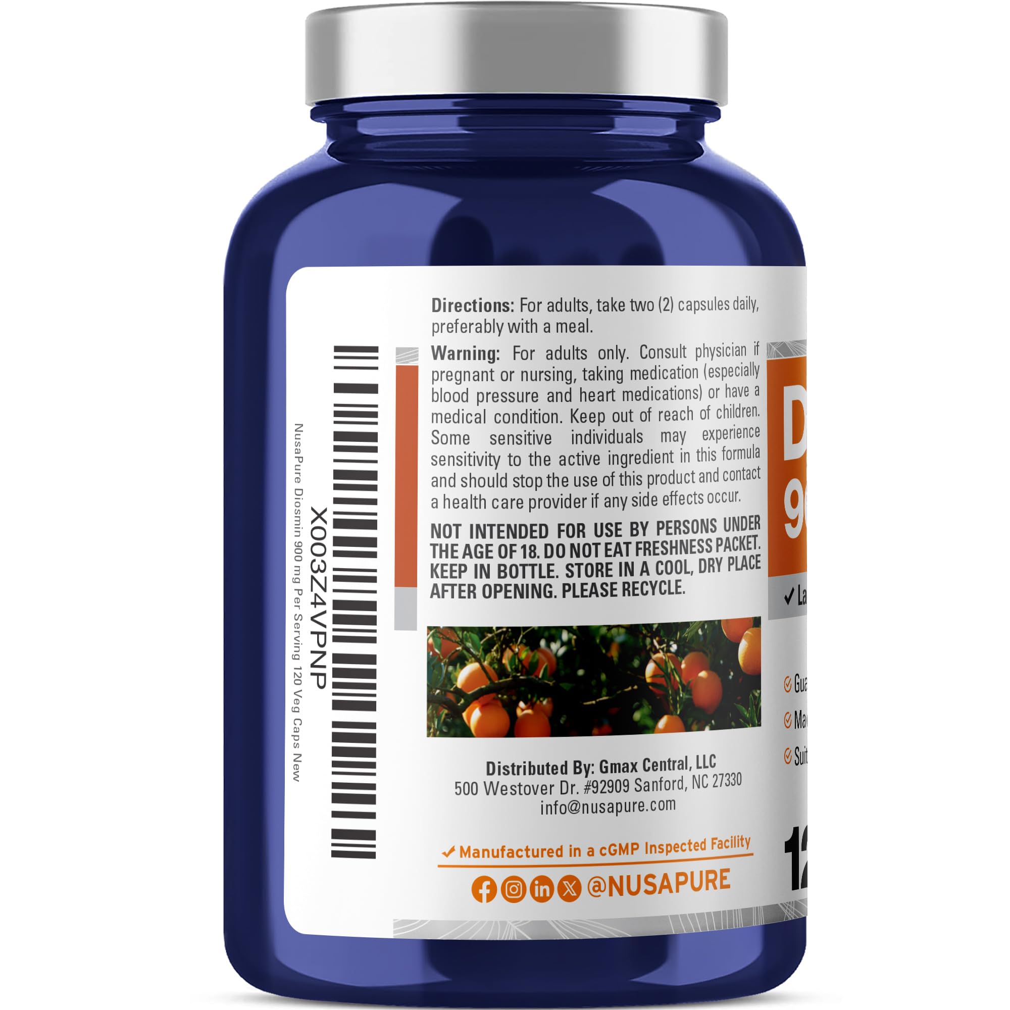 NusaPure Diosmin Capsules close-up of capsules