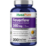 NusaPure Feverfew Capsules 380 mg bottle front view