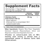 NusaPure Garlic Supplement 50mg Odorless Garlic 120 Capsules close-up of capsules