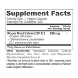 NusaPure Ginger Root Capsules 200mg nutritional information