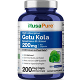 NusaPure Gotu Kola Capsules 250 count bottle front view