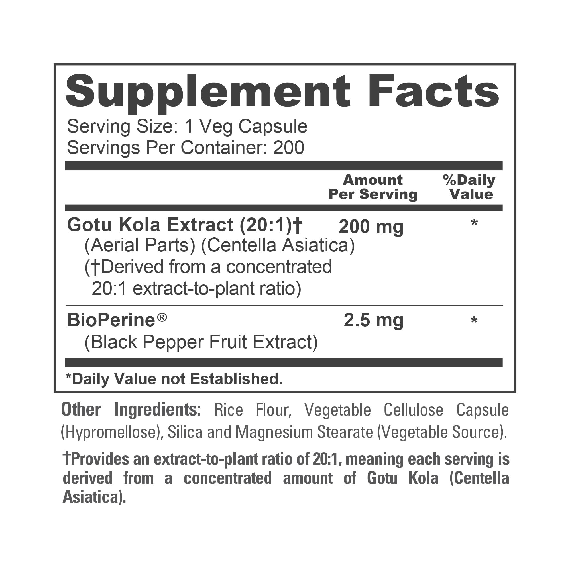 NusaPure Gotu Kola Capsules bottle side view