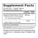 NusaPure Grape Seed Extract capsules with a measuring spoon