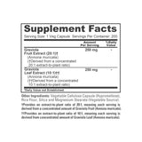 NusaPure Graviola Capsules 500mg bottle with cap open