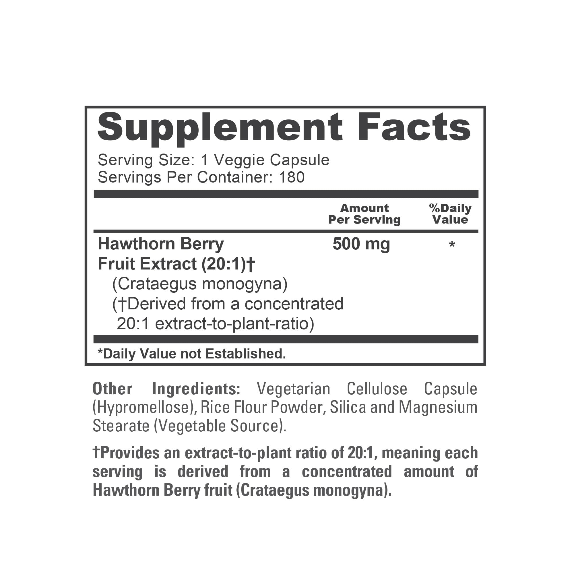 NusaPure Hawthorn Berry Capsules 500 mg opened bottle