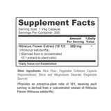 NusaPure Hibiscus Flower Capsules 500mg with a measuring scoop