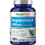 NusaPure Huperzine A 400 mcg 180 veggie capsules front view