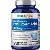NusaPure Hyaluronic Acid 300mg 250 Capsules front view