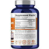 NusaPure L-Tryptophan Capsules 200 count side view