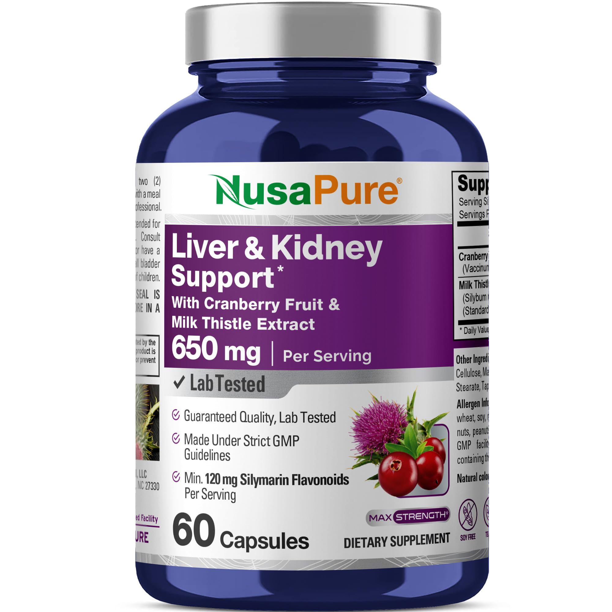 NusaPure Liver & Kidney Support bottle front view