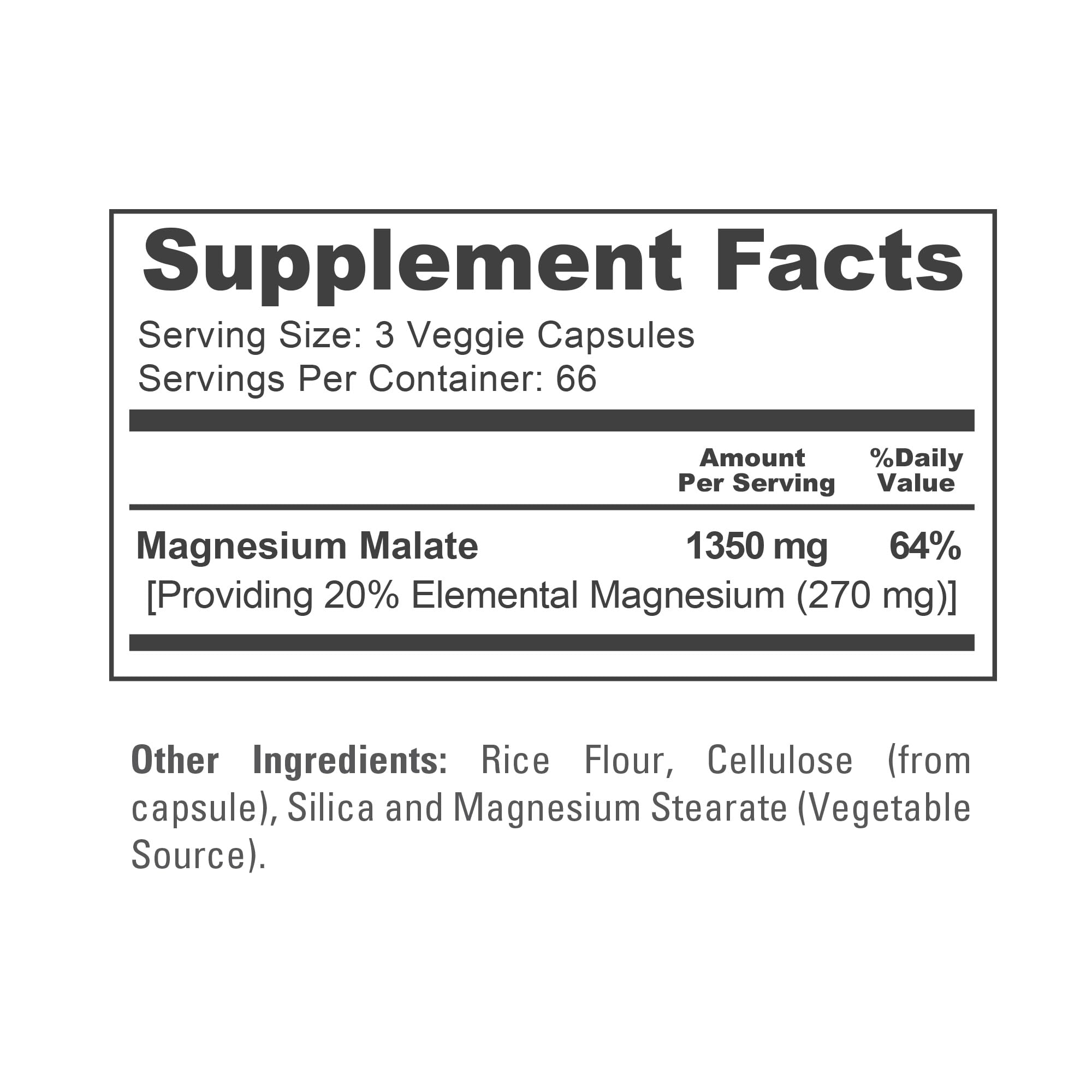 NusaPure Magnesium Malate capsules on a wooden surface