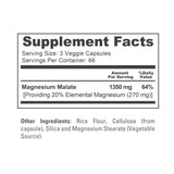 NusaPure Magnesium Malate capsules on a wooden surface