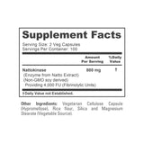 NusaPure Nattokinase nutritional information