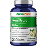 NusaPure Noni Fruit Capsules bottle front view with 240 capsules