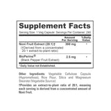 NusaPure Noni Fruit Capsules with ingredients list displayed