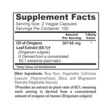 NusaPure Oregano Oil Leaf Capsules inside bottle